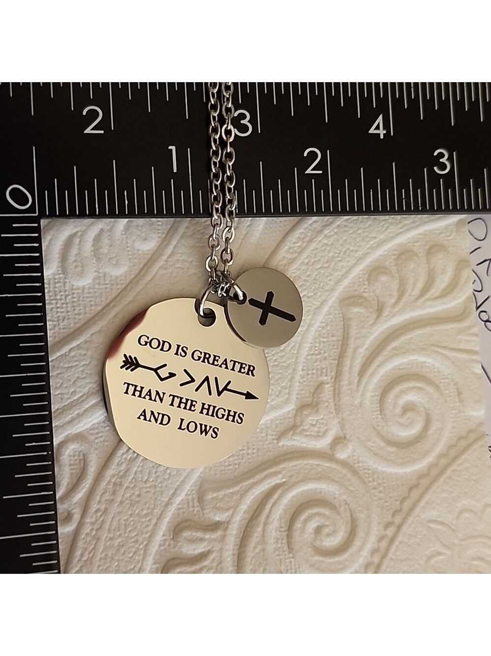 God Is Greater Necklace 24 Inch Chain - Picture 3 of 4